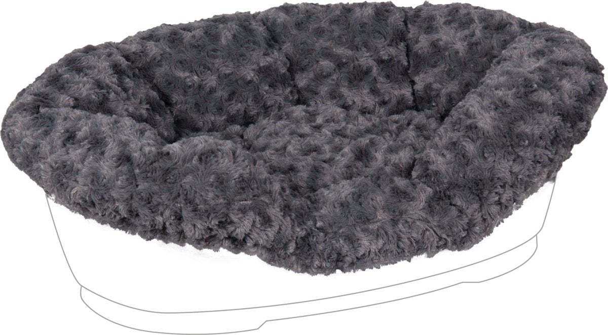 Flamingo Hundekissen Tuck Cuddly Grau XXL – 110x74x30 cm – elastischer Plüschbezug – perfekt für Tuck Hundebett –