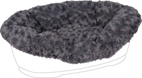 Flamingo Hundekissen Tuck Cuddly Grau XXL – 110x74x30 cm – elastischer Plüschbezug – perfekt für Tuck Hundebett –