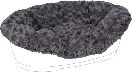 Flamingo Hundekissen Tuck Cuddly Grau XL – 92x61x26 cm – elastischer Plüschbezug – perfekt für Tuck Hundebett –