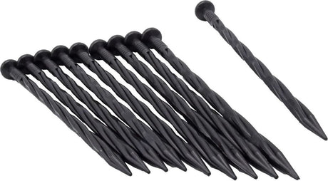 Natur - Erdspieße (10 Stk.) - h20cm - schwarz - für Randkanten auf Rolle