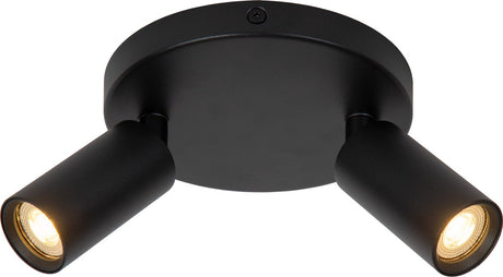 Lucide ritmo - plafondspot (plafondlamp) - ø 15 cm - 2xgu10 (mr11) - zwart