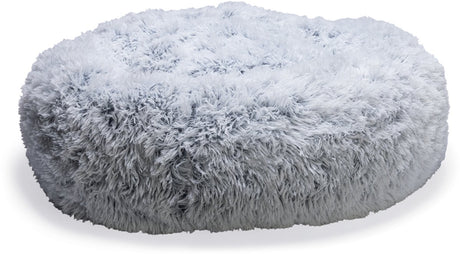 Beeztees siba - orthopedische hondenmand - donut hondenmand - fluffy - grijs - 60x60x25 cm