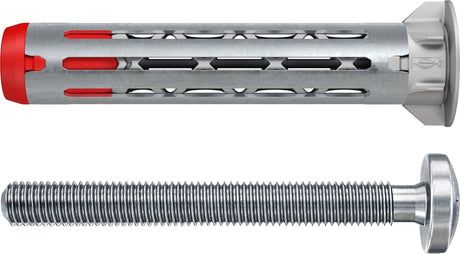 Fischer Hohlwanddübel DuOhm 6×55 S PH PZ – Universeller Hohlwanddübel mit PZ-Halbrundkopfschraube – 25 Stück