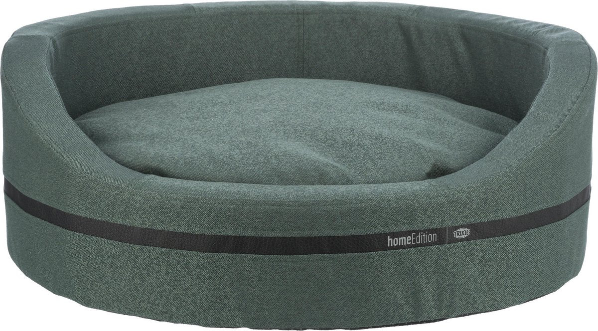Trixie - Hundebett im City-Stil - oval - dunkelgrün - 65x55 cm