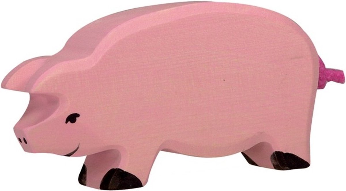Holztigerschwein. 13 cm.