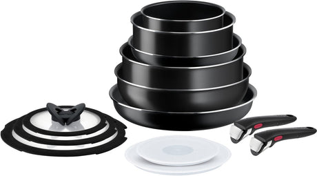 Tefal Ingenio Easy Cook Clean - Pfannenset - 13-teilig - nicht für Induktion geeignet - stapelbar - abnehmbarer Griff