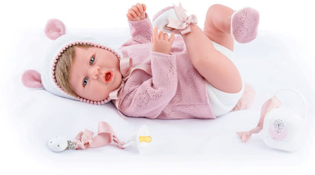 Marina Pau Marina – Pau Puppe Martina Teddy Estuche 45 cm – Spielzeugpuppe mehrfarbig.