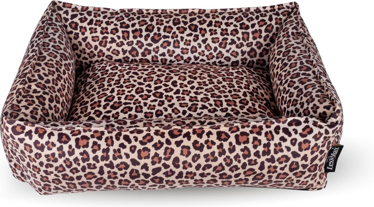 Lex max nairobi hondenmand panterprint 90x70 cm
