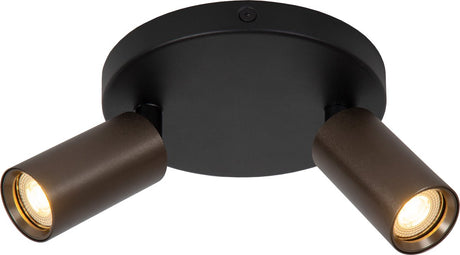 Lucide ritmo - plafondspot (plafondlamp) - ø 15 cm - 2xgu10 (mr11) - koffie