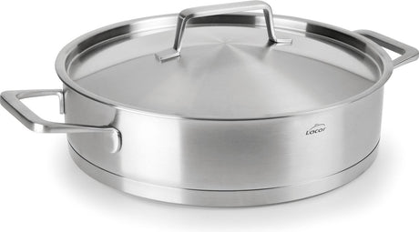 Lacor Foodie niedriger Kochtopf mit Deckel – Edelstahl – 26 cm – 3 l