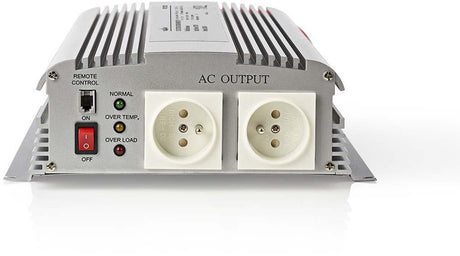 Nedis Auto-Wechselrichter 1700 W – 12 V 230 V – 2x Steckdose – modifizierte Sinuswelle – Schraubanschluss – Spannungswandler