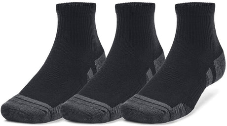 Under Armour ua Performance Tech 3pk qtr-blk Unisex Sportsocken – Schwarz – Jet Grey