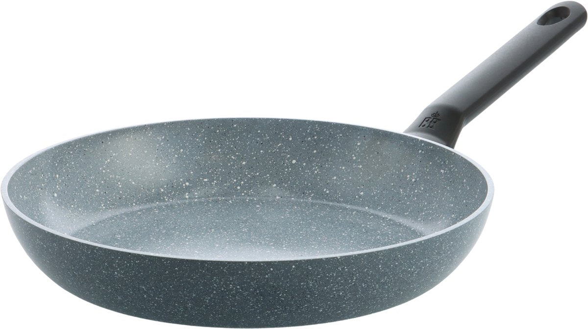 Bk blue label granite koekenpan 28cm – pfas-vrije antikleeflaag – koekenpan inductie – keramische koekenpan - ovenbestendig tot 160°c - koudgrepen - zonder deksel - blauw
