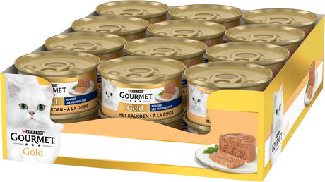 Gourmet Gold Mousse – 24 x 85 g – Truthahn – Nassfutter für Katzen