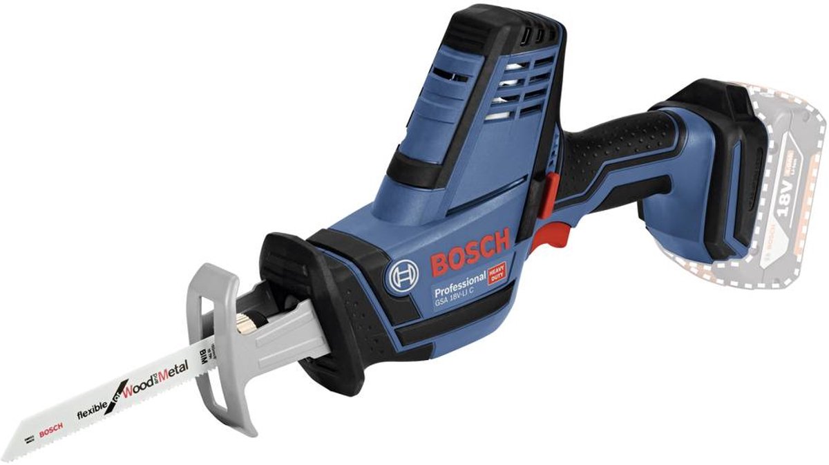 Bosch Blue GSA 18 V-Li C Akku-Säbelsäge | Körper | ohne Batterien und Ladegerät - 06016a5004