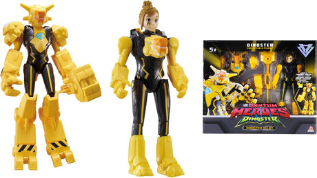 Quantum Heroes Dino Star Dino Star – 2 Figuren in 1 – Verwandeln Sie Ihre Roboter – 22 cm – Delby