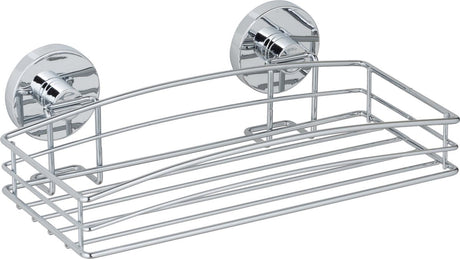 Wenko Vacuum-Loc Duschregal Chrom 26x15cm - Duschkorb - Montage ohne Bohren