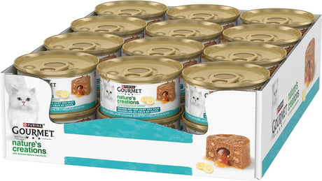 Gourmet Nature's Creations Mousse – 24 x 85 g – Kabeljau und Pastinaken – Herz aus Soße – Nassfutter für Katzen