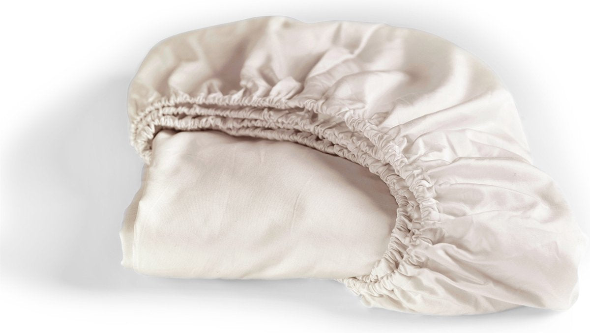 Cinderella - sundays - hoeslaken - tot 25 cm matrashoogte - satijn - 160x200 cm - zandkleur