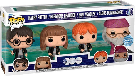 Funko-Pop! 4er-Pack Harry Potter Hermine Ron Albus Dumbledore – Sonderausgabe Warner Bros