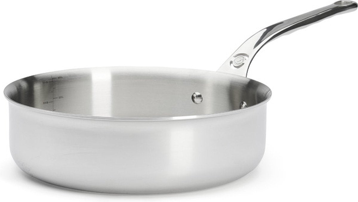 Debuyer de Buyer Affinity – Schmorpfanne – Edelstahl – gerader Rand – 24 cm – PFAS-frei