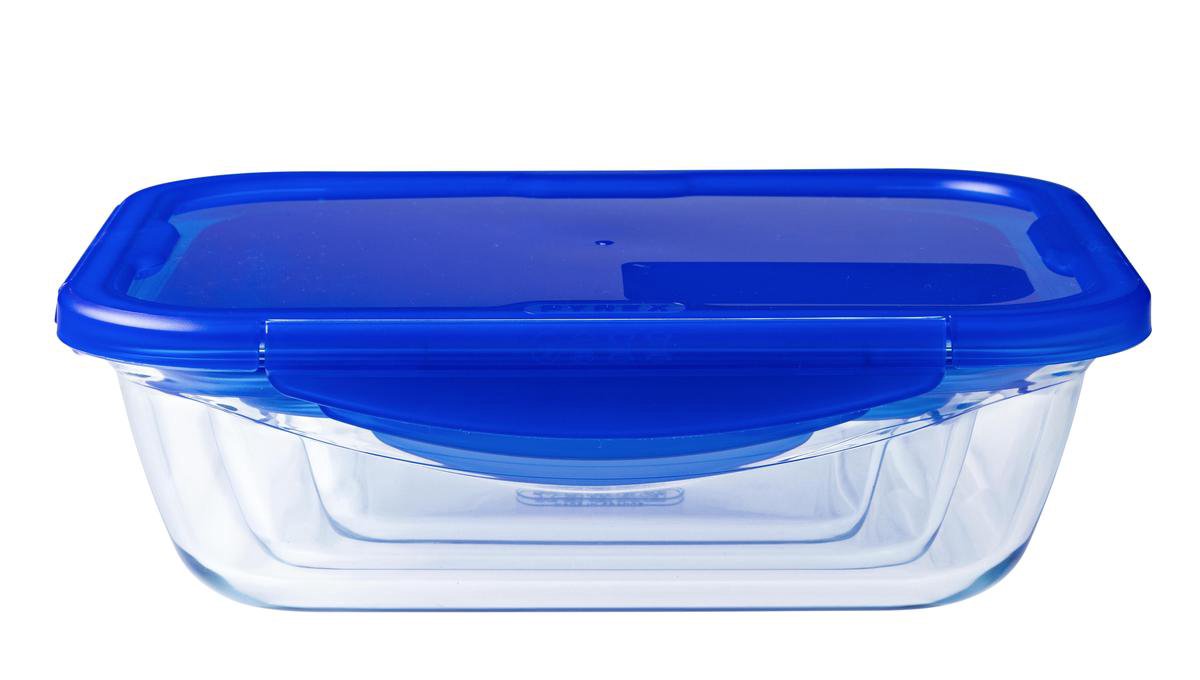 Pyrex – Cook-Go-Schüssel-Set, 7-teilig – Borosilikatglas – transparentes Blau