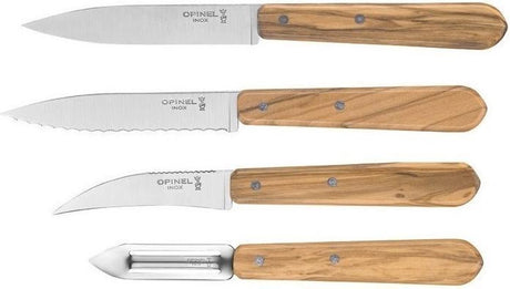 Opinel Lesessentials Messerset 4-teilig aus Olivenholz