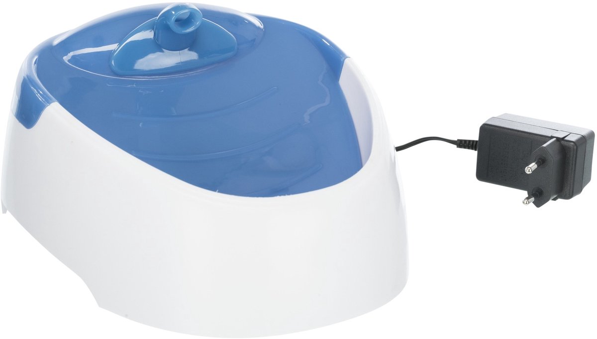 Trixie Duo Stream - Trinkbrunnen - 1 Liter - sprudelnder oder sanfter Strahl - natürliche Kühlung