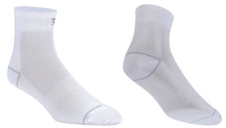 Bbb cycling fietssokken wit - 2 paar - lengte: 10cm - duurzame wielrensokken zomer - maat 44 47 - fietssokken heren en dames - combifeet bso-06