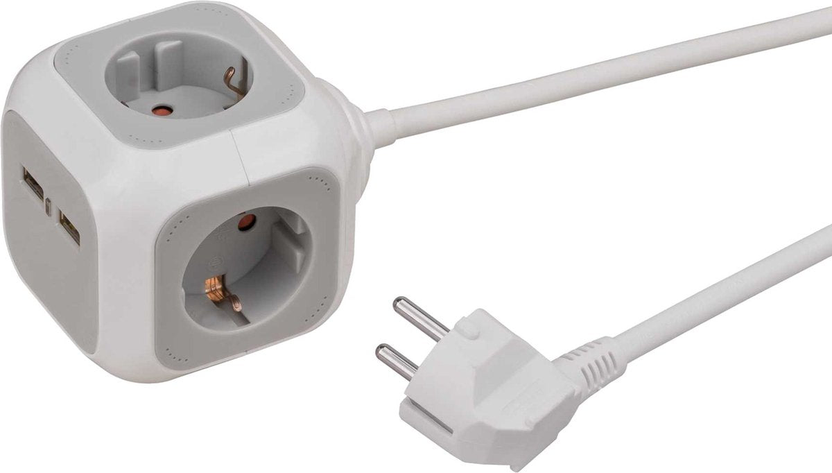Brennenstuhl mehrfachverteiler alea Steckdosenblock mit USB-Ladegerät