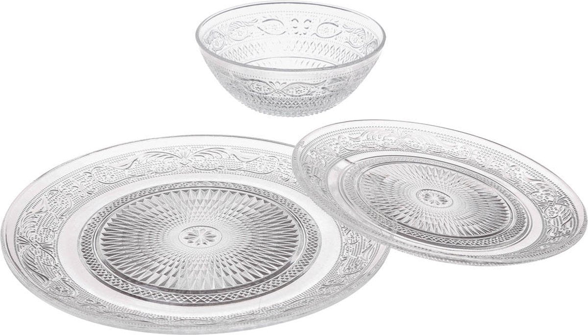 Secret de gourmet 18-delig kristallook servies voor 6 personen