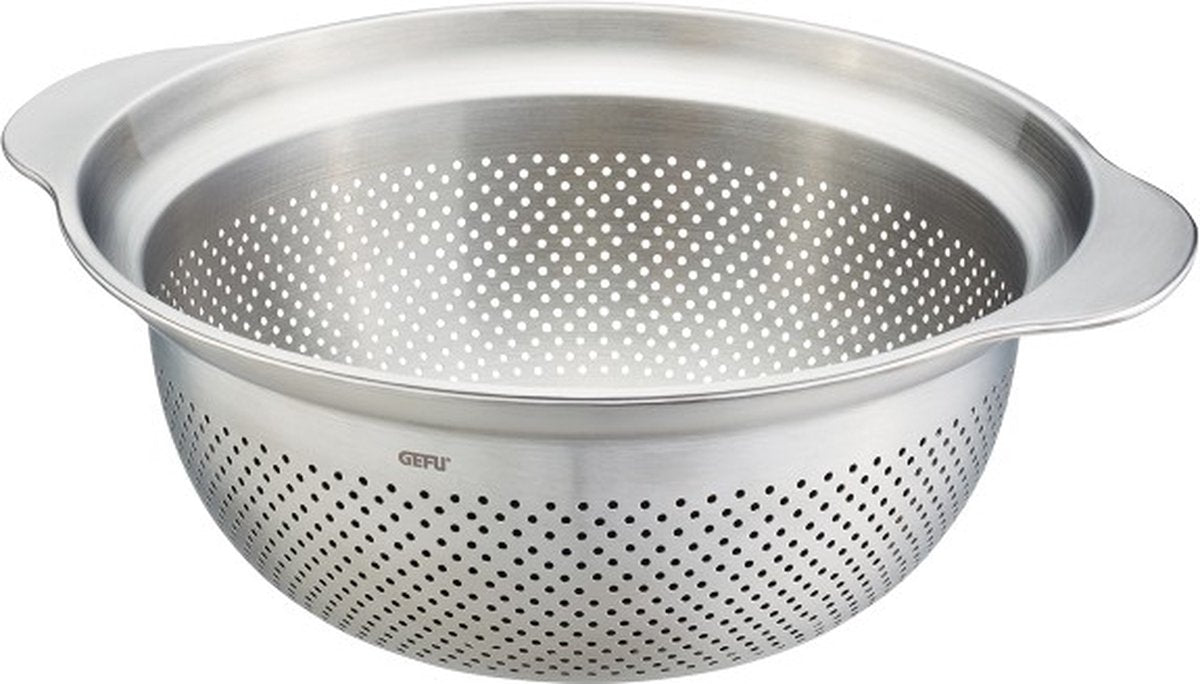 Gefu Premio Sieb 27 cm – Edelstahl – 3-in-1 – zum Abtropfen, Waschen und Dämpfen