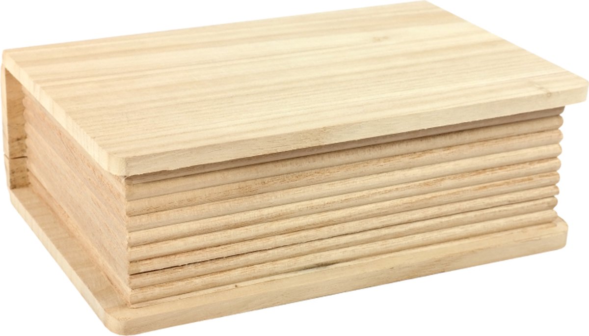 Das kreative Unternehmen dekoriert Ihr eigenes Aufbewahrungsbuch aus Holz