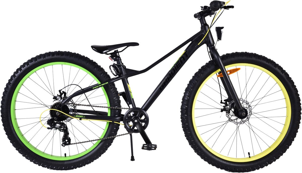 Volare Gradient Kinderfahrrad - Jungen - 26 Zoll - Schwarzes Gelbgrün - 7 Geschwindigkeit - Prime Collection