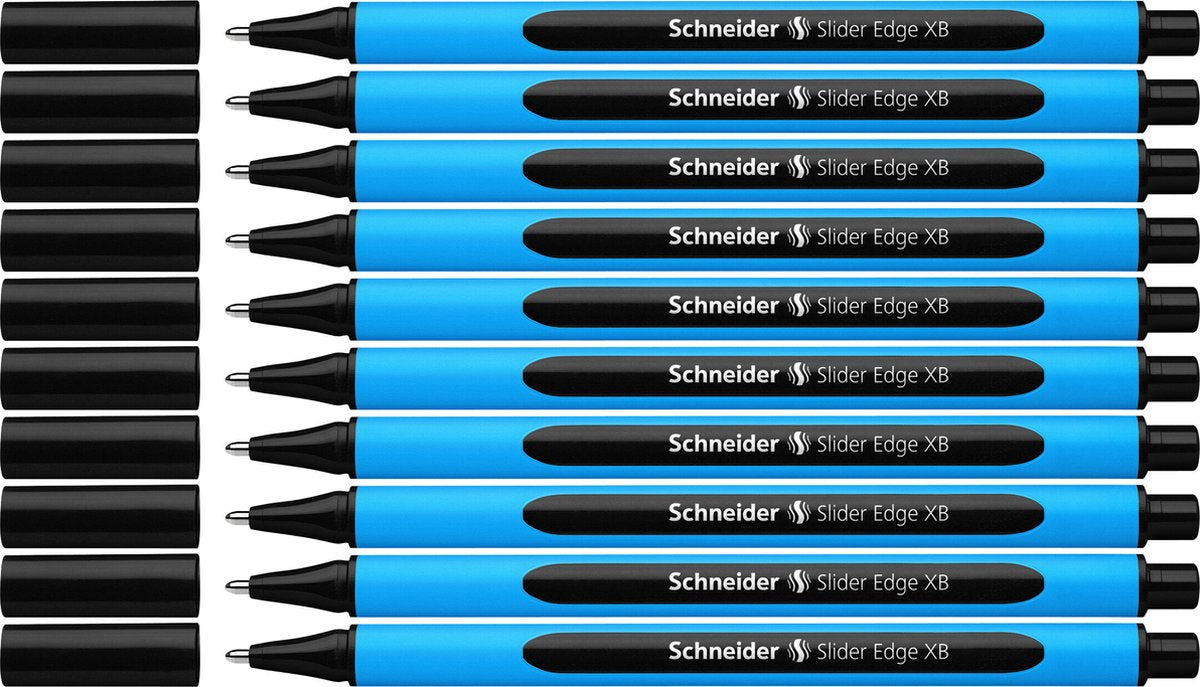 Schneider Schreibgeräte Schneider Kugelschreiber – Schiebekante – XB – Schwarz – 10 Stück – S-152201-10