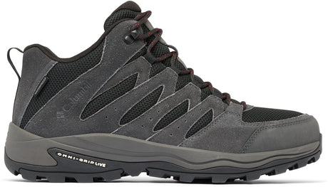Columbia Redmond™ IV Mid wasserdichte Herren-Wanderstiefel – Schwarz, Bergrot