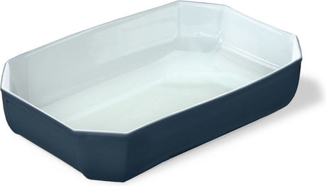 Pyrex rechteckige Auflaufform 3,2 l – Borosilikatglas – außen graue Glasur – 33 x 22 x 7 cm