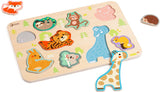 Classic World Holzeinlegepuzzle Tierpuzzle, 10-tlg.