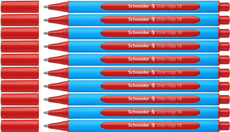 Schneider Schreibgeräte Schneider Kugelschreiber - Schiebekante - Feder xb - Schreibfarbe rot - Box 10 Stück
