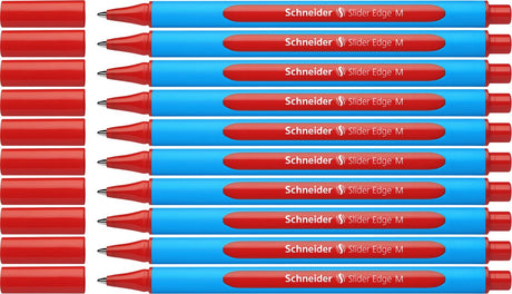Schneider Schreibgeräte Schneider Kugelschreiber - Schiebekante - Feder M - Schreibfarbe Rot - 10 Stück - S-152102-10