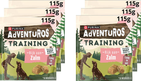 Adventuros Trainingssnacks – Hundesnack – Lachs – 6 x 115 g