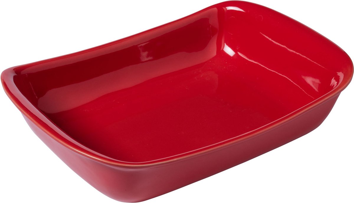 Pyrex Supreme – Auflaufform – rechteckig – rot – Keramik – 33 x 7 x 23 cm