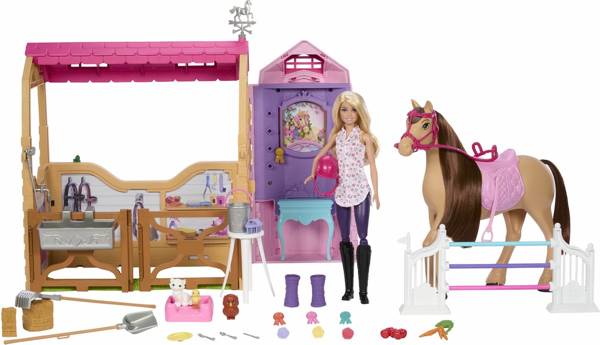 Barbie-Familien-Verfolgungsjagd, ultimativer Stall