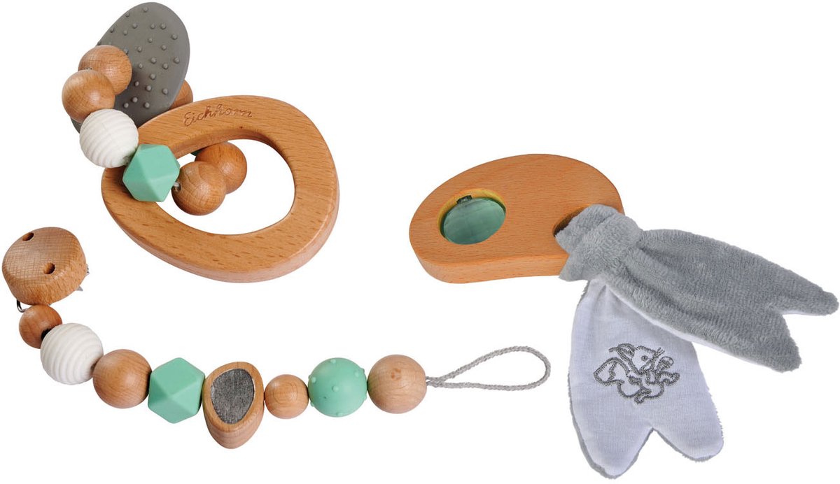 Eichhorn Baby Pure Holz Geschenkset, 3-tlg.