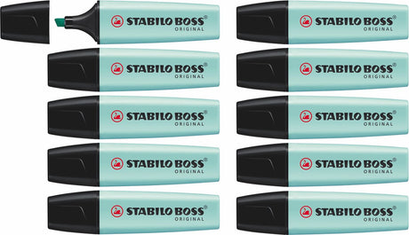 Stabilo Boss Original Pastell – Textmarker – Hauch Türkis – Schachtel mit 10 Stück