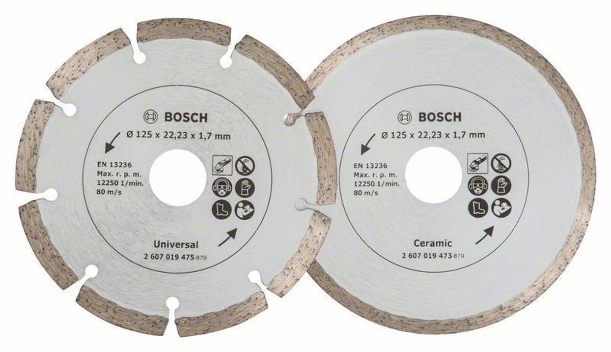 Bosch diamantschijven - voor bouwmaterialen - 2-delig - 125 mm