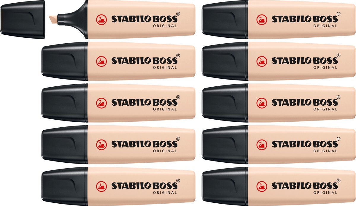 Stabilo Boss Original – Textmarker – Beige – Box mit 10 Stück