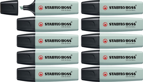 Stabilo Boss Original – Textmarker – Naturfarben – Erdgrün – Schachtel mit 10 Stück