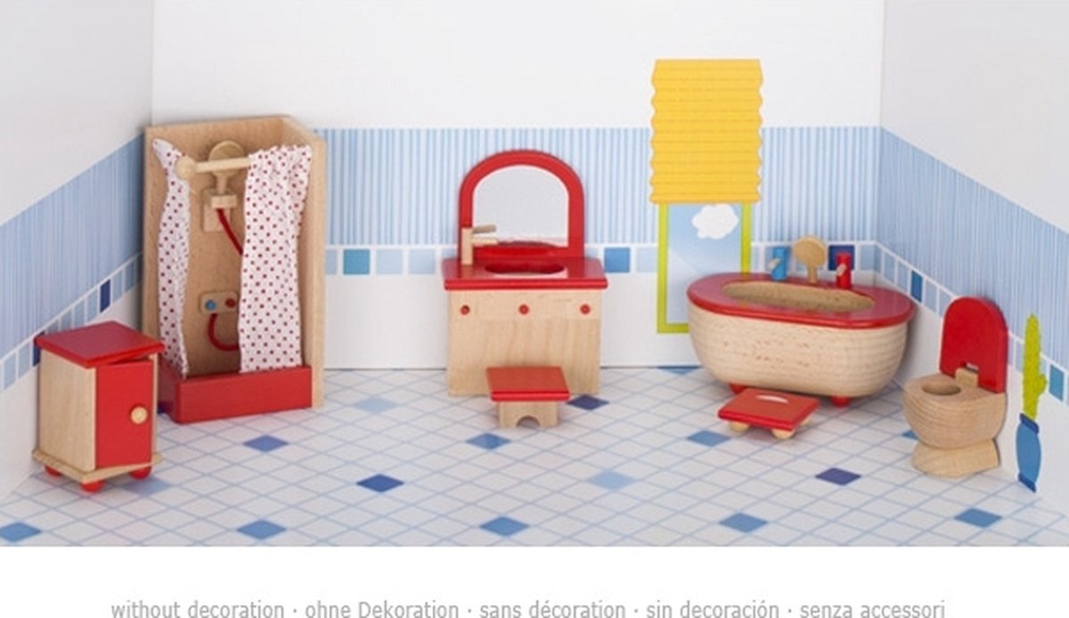 Goki Puppenhausmöbel Badezimmer