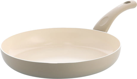 Kochstar Essenz Taupe Keramik-Bratpfanne – 28 cm – PFAS-frei – Induktionsbratpfanne – Induktionspfanne – Keramik-Antihaftbeschichtung – Kühlgriff – ofenfest bis 130° C – Taupe